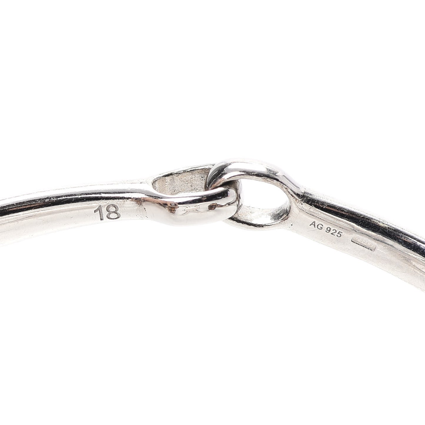Sterling Silver Bamboo Horsebit Bracelet