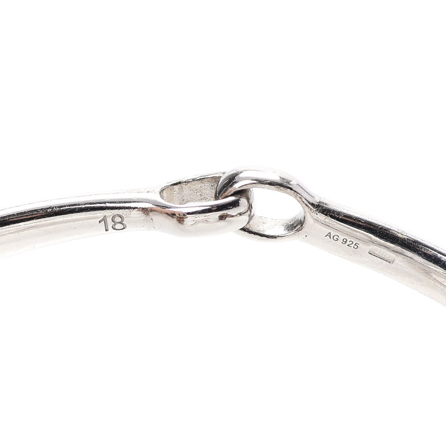 Gucci Sterling Silver Bamboo Horsebit Bracelet 5 of 5
