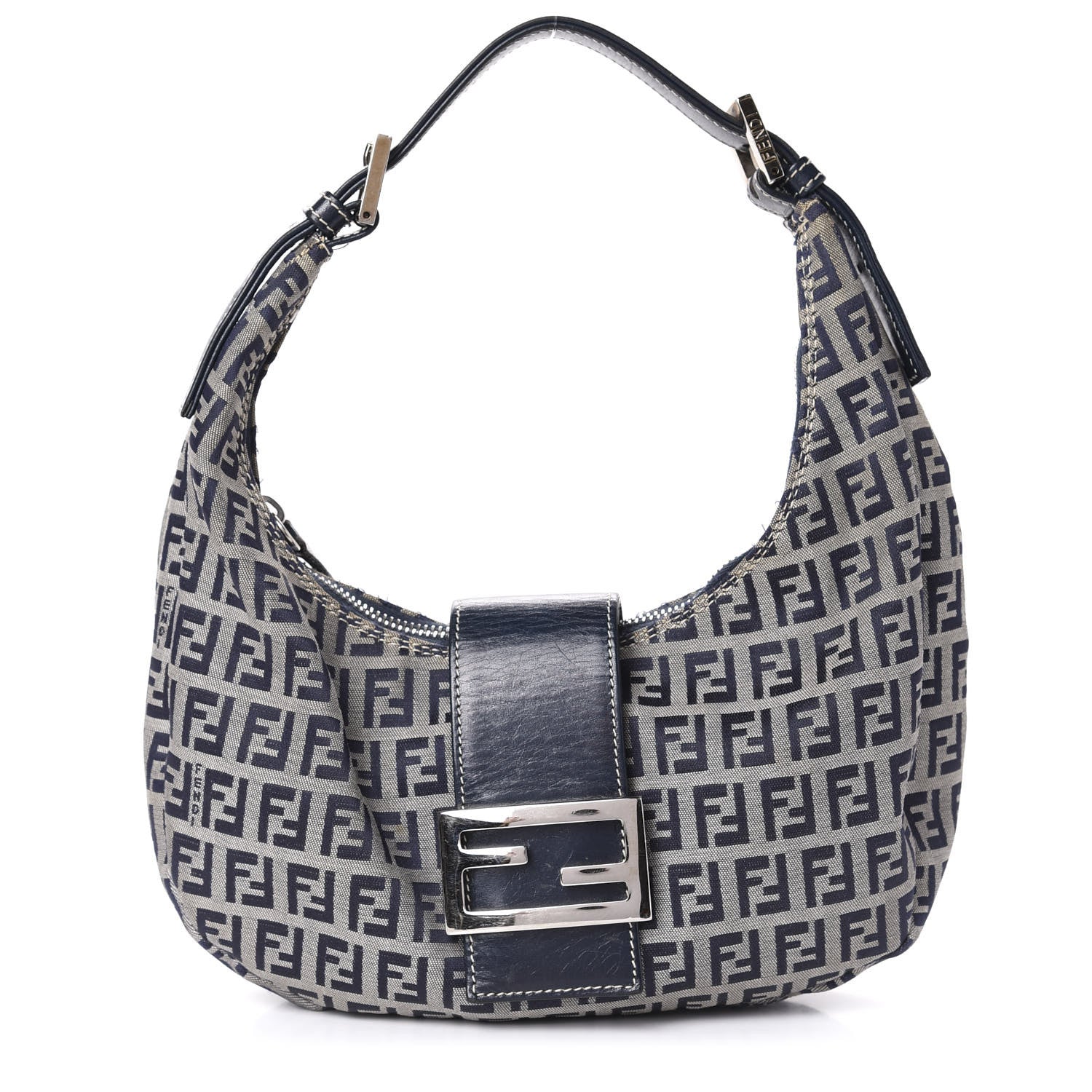 Fendi Zucchino Hobo Navy 1 of 9