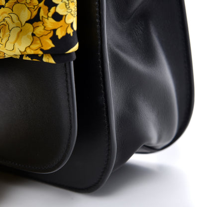 Versace Calfskin Shoulder Bag With Scarf Black 10 of 14