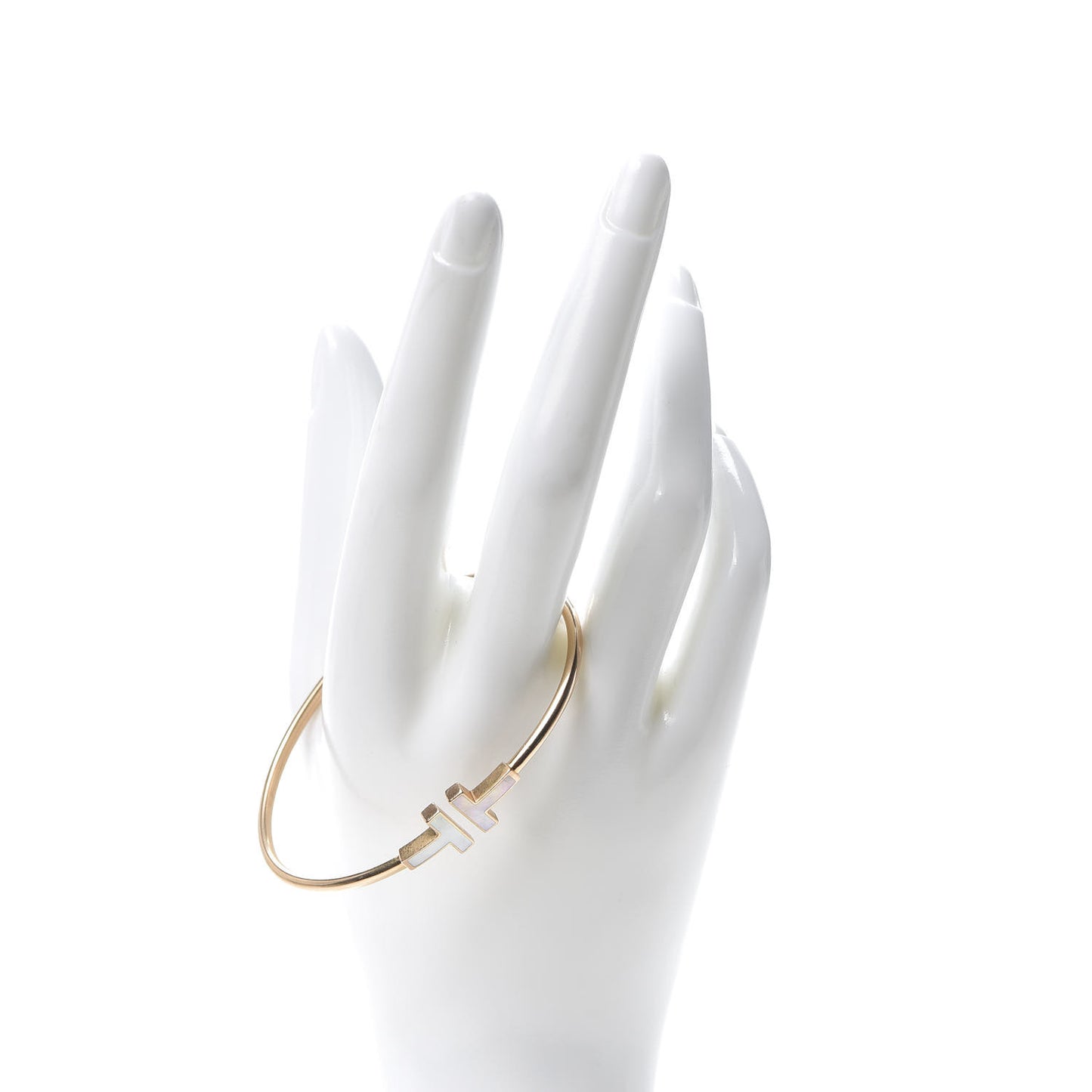 18K Rose Gold Mother of Pearl T Wire Bracelet
