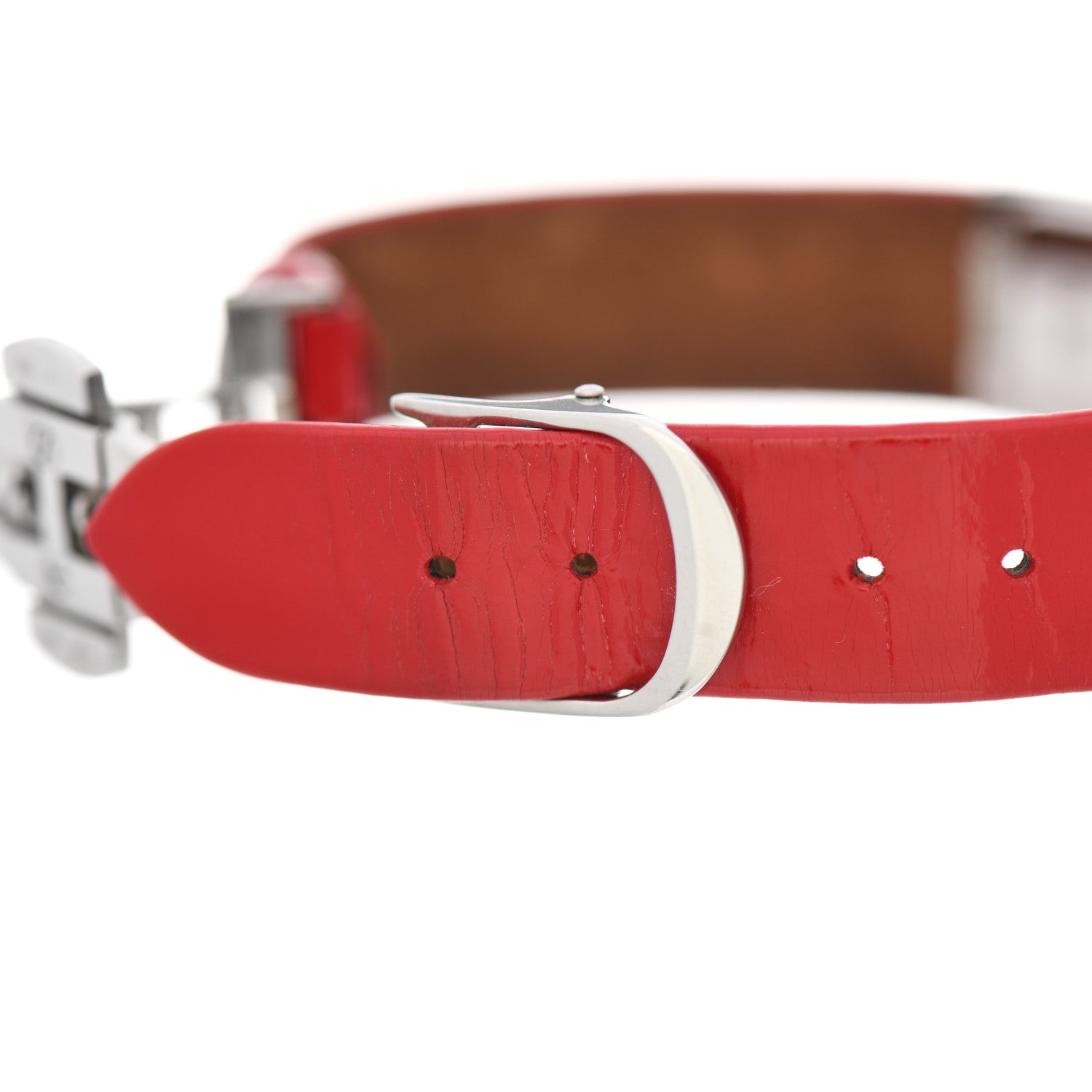 Christian Dior Stainless Steel Calfskin 15mm Diorific Quartz Watch Red 7 of 7