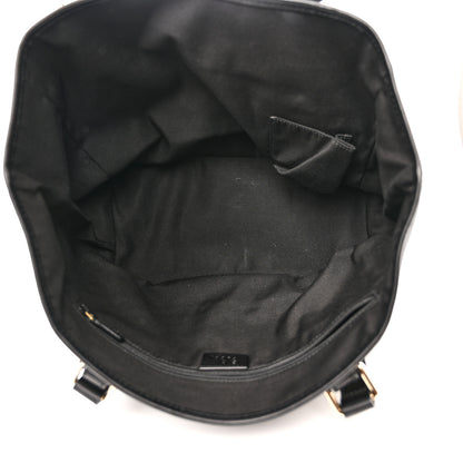 Gucci Denim Monogram Medium Jolicoeur Tote Black 5 of 11