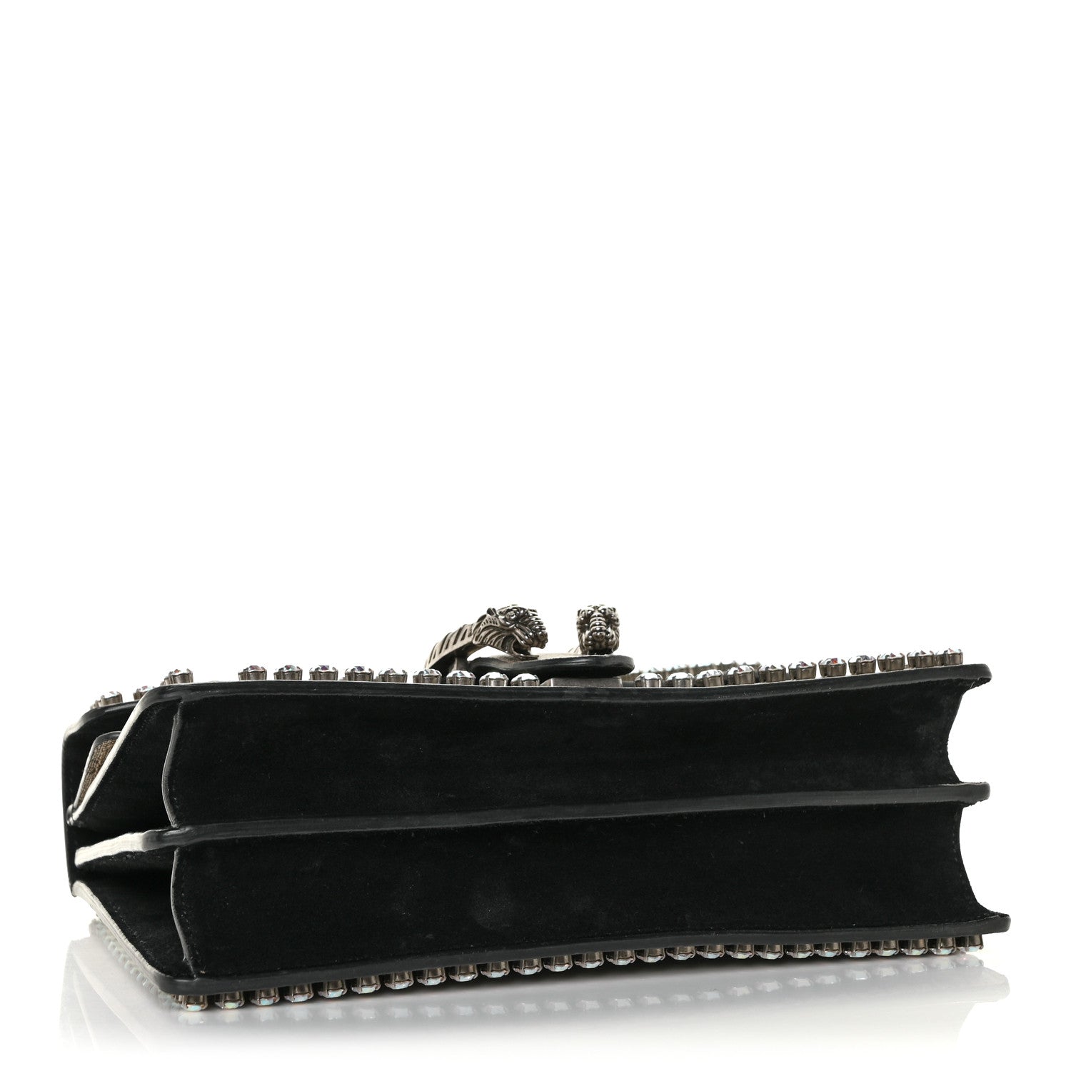 Gucci GG Supreme Monogram Crystal Small Dionysus Shoulder Bag Black 4 of 11