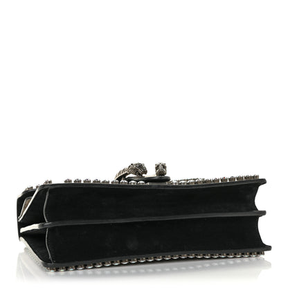 Gucci GG Supreme Monogram Crystal Small Dionysus Shoulder Bag Black 4 of 11