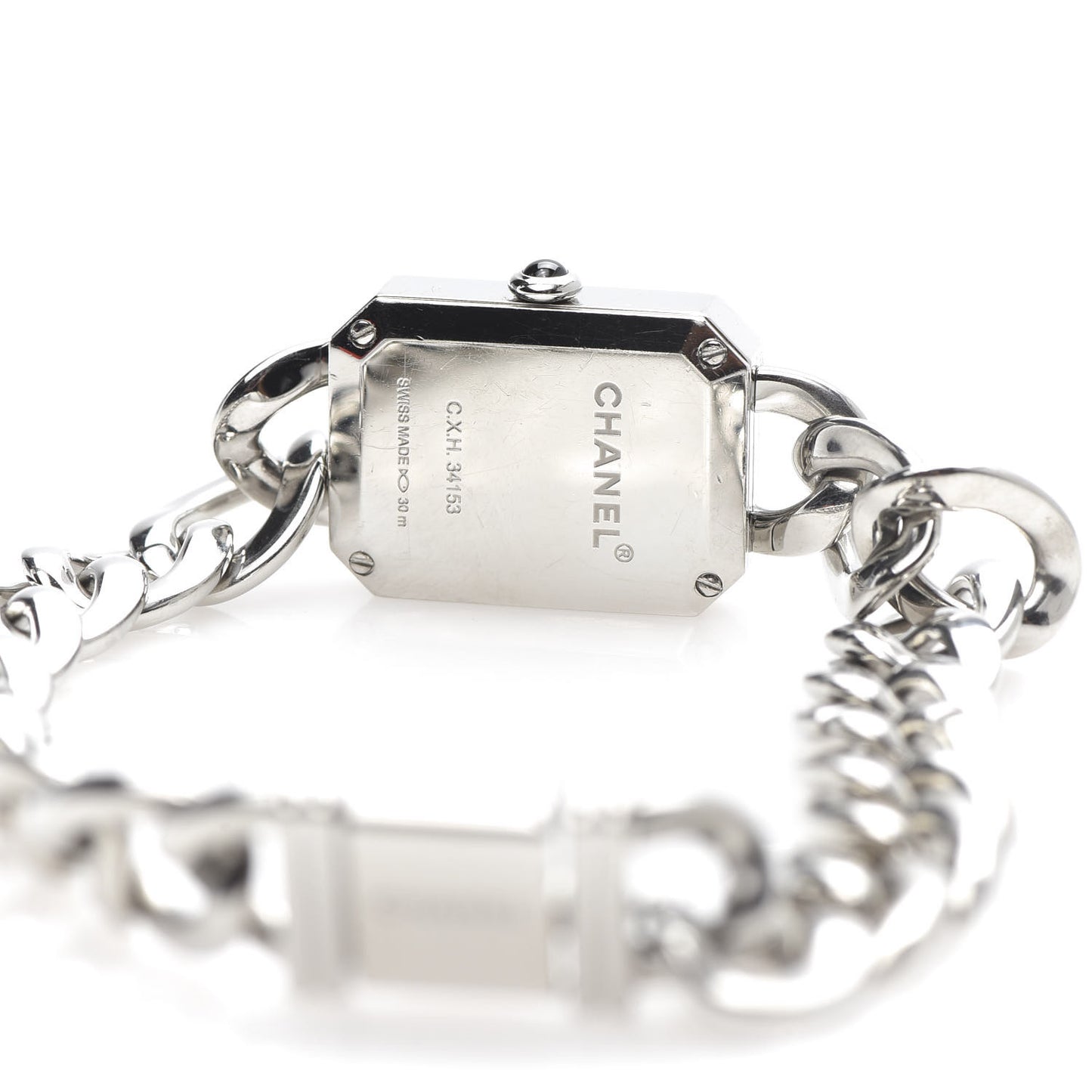 Stainless Steel 20mm Chain Premiere Quartz Watch Black L
