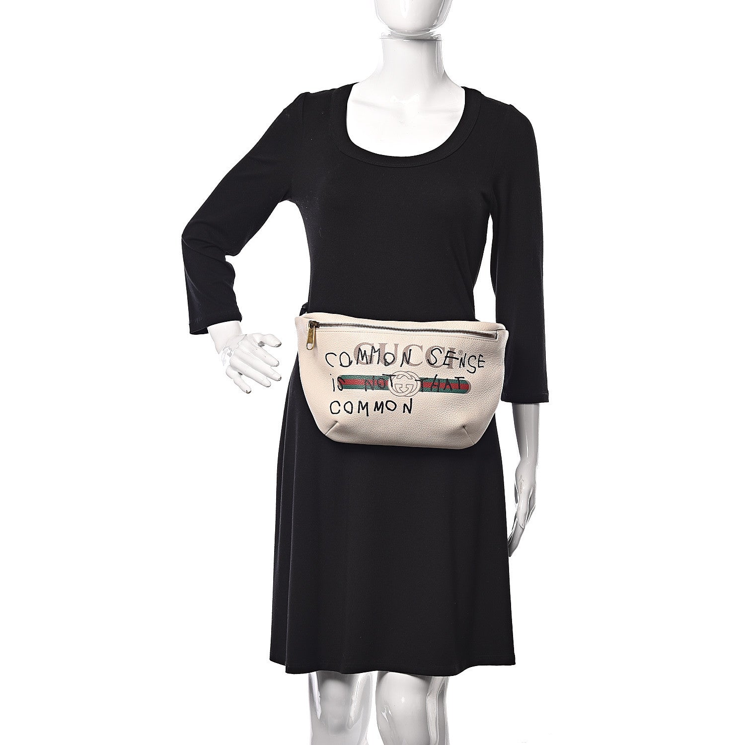 Gucci Grained Calfskin Coco Capitan Logo Belt Bag White 2 of 10