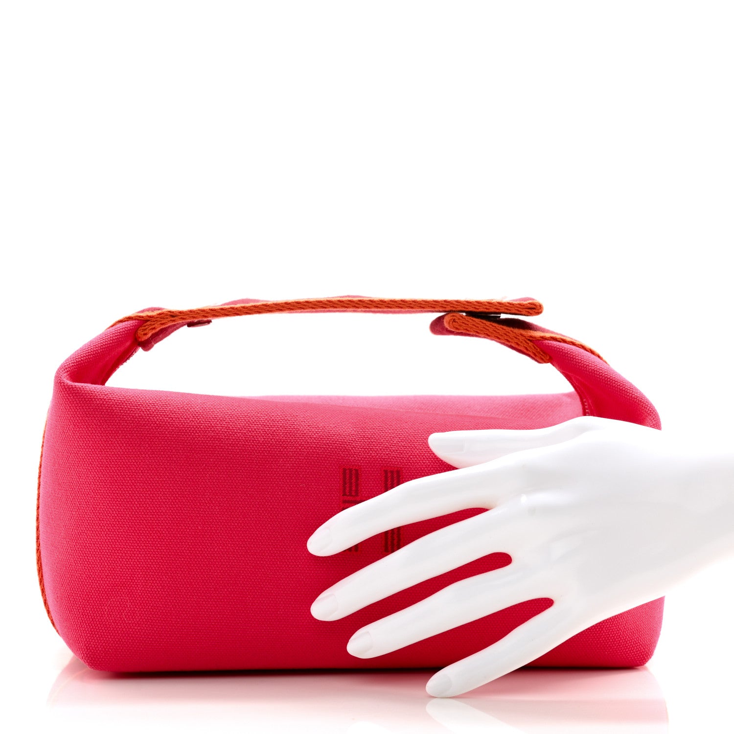 Hermes Canvas Small Bride-A-Brac Pouch Hibiscus 2 of 6
