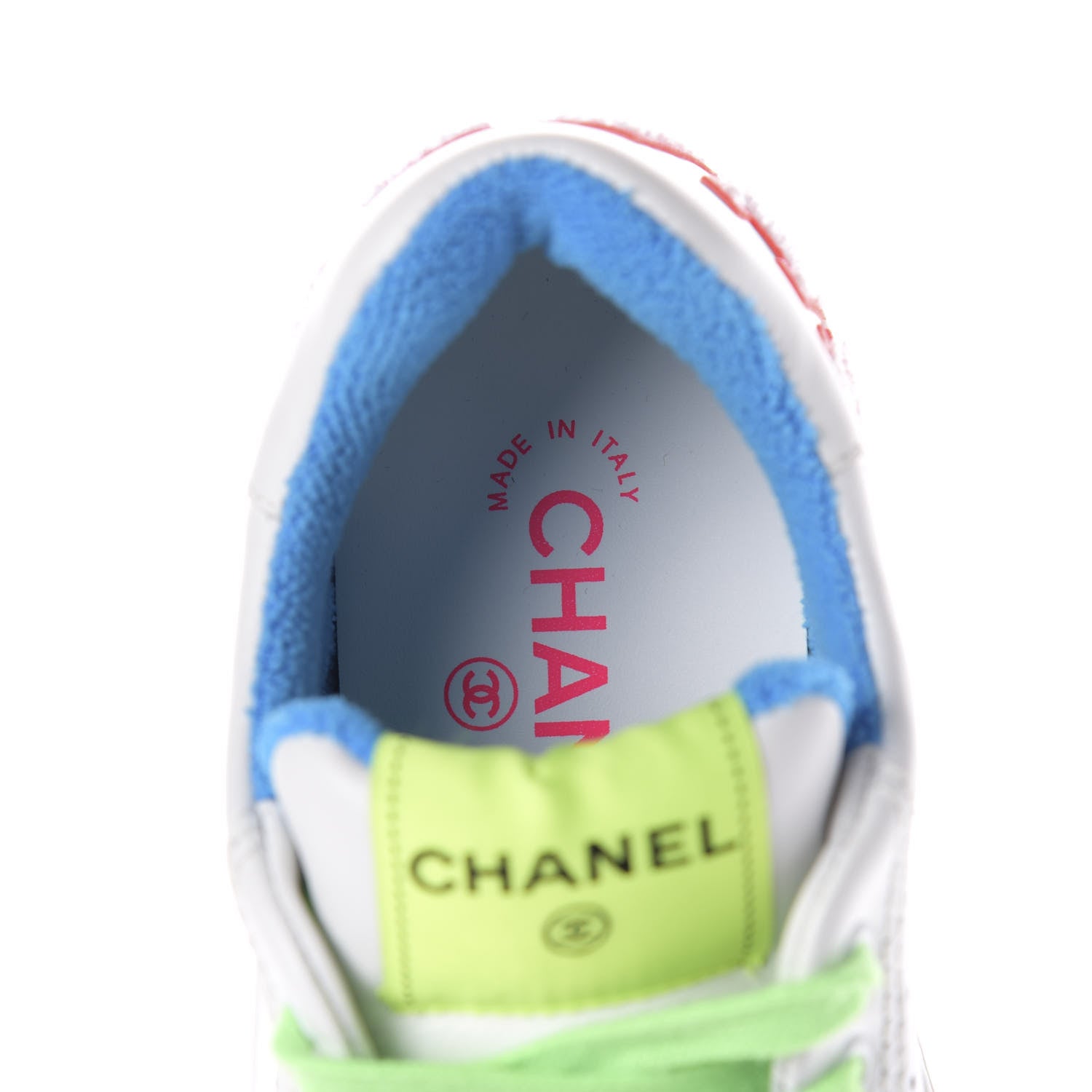 Chanel Calfskin Womens Logo Sneakers 36.5 Pink Multicolor 6 of 9