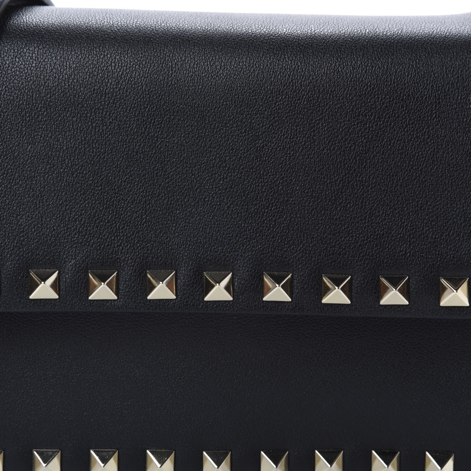 Valentino Garavani Vitello Rockstud Flap Crossbody Bag Black 9 of 9