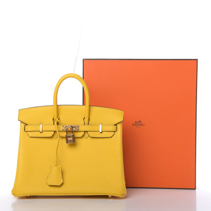 Hermes Taurillon Novillo Birkin 25 Jaune De Naples 10 of 10