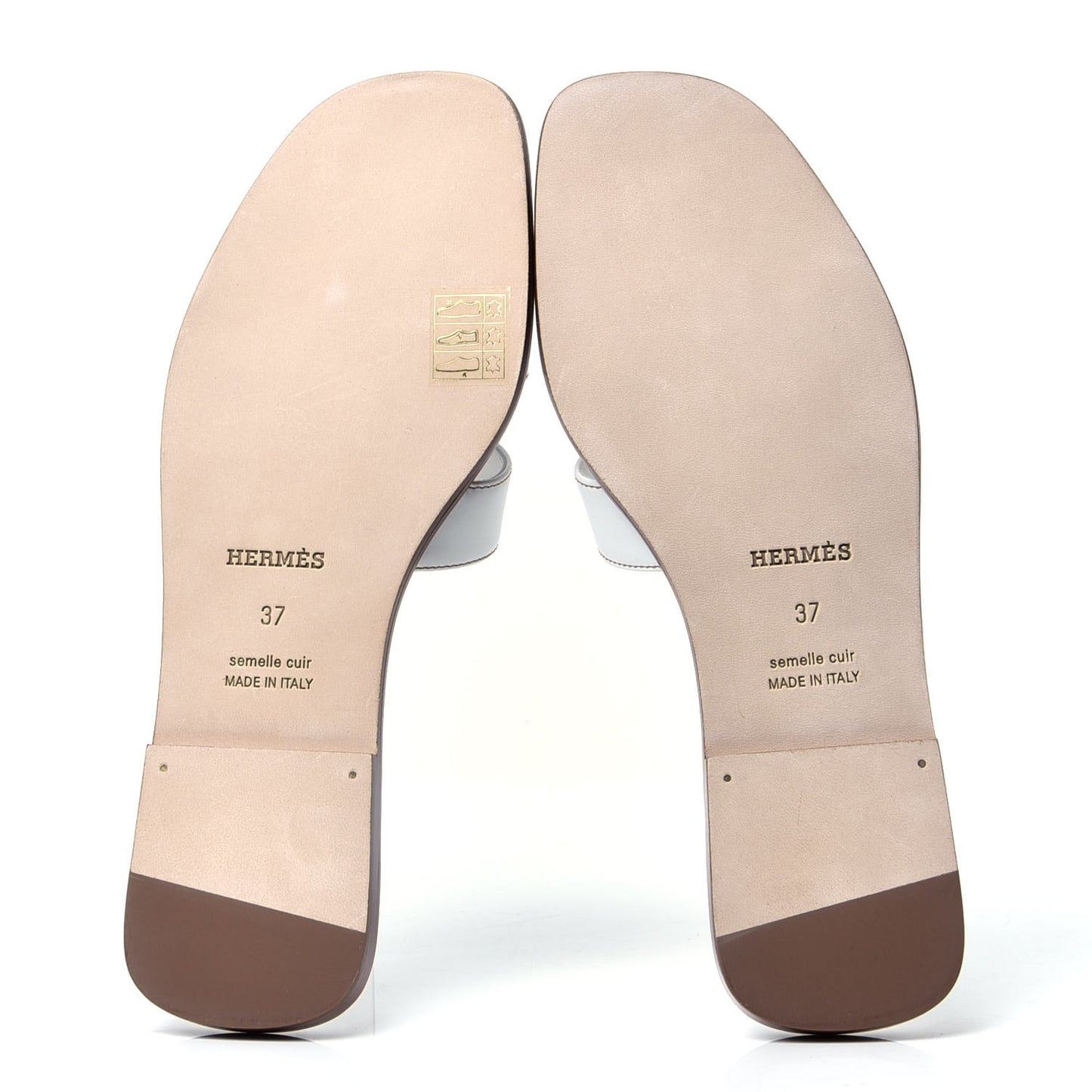 Box Calfskin Oran Sandals 37 White