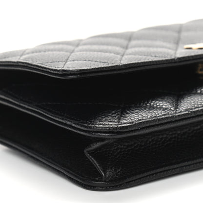 Chanel Caviar Quilted Wallet On Chain WOC Black 9 of 10