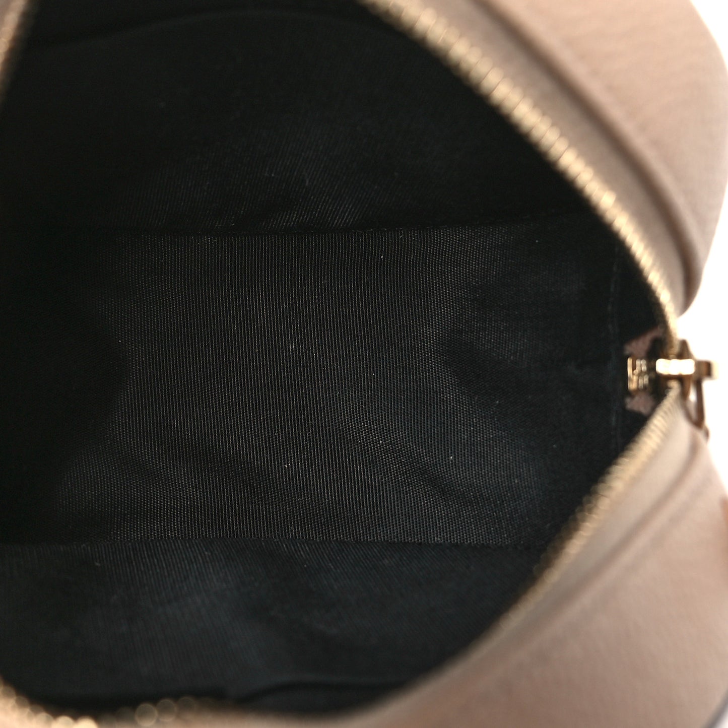 Caviar Quilted Round Filigree Crossbody Beige Black