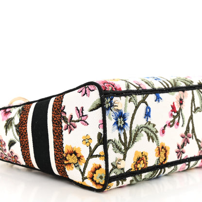 Christian Dior Canvas Embroidered Medium Lady D-Lite Ecru Multicolor 9 of 11