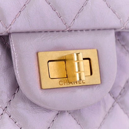 Chanel Glittered Aged Calfskin Quilted Mini 2.55 Reissue Flap Lilac 8 of 11