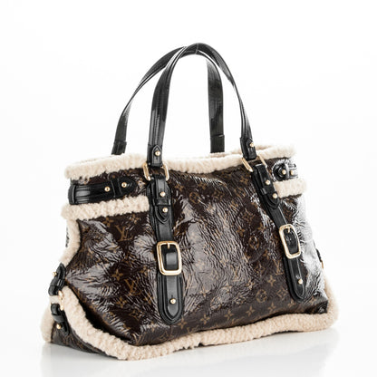 Louis Vuitton Patent Monogram Shearling Sac Thunder 3 of 7