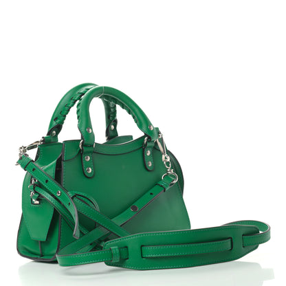 Balenciaga Smooth Calfskin Neo Classic Silver Hardware Mini City Grass Green 3 of 9