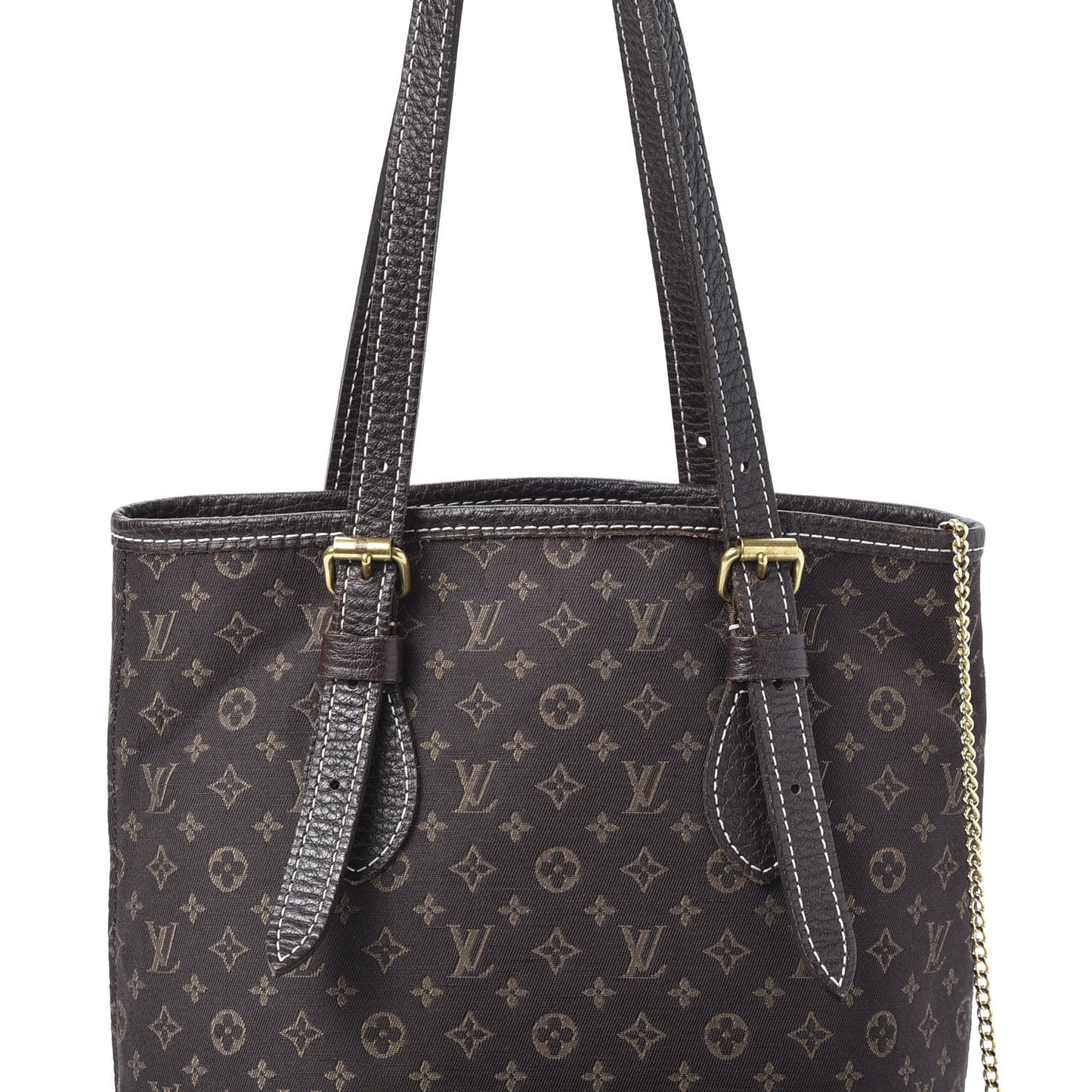 Mini Lin Monogram Bucket Bag Ebene