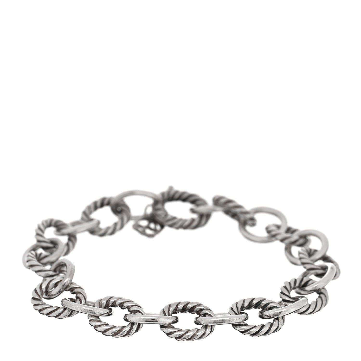 David Yurman Sterling Silver 10mm Medium Oval Link Bracelet 1 of 3
