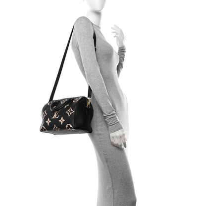 Louis Vuitton Empreinte Monogram Giant Speedy Bandouliere 25 Black Beige 2 of 10