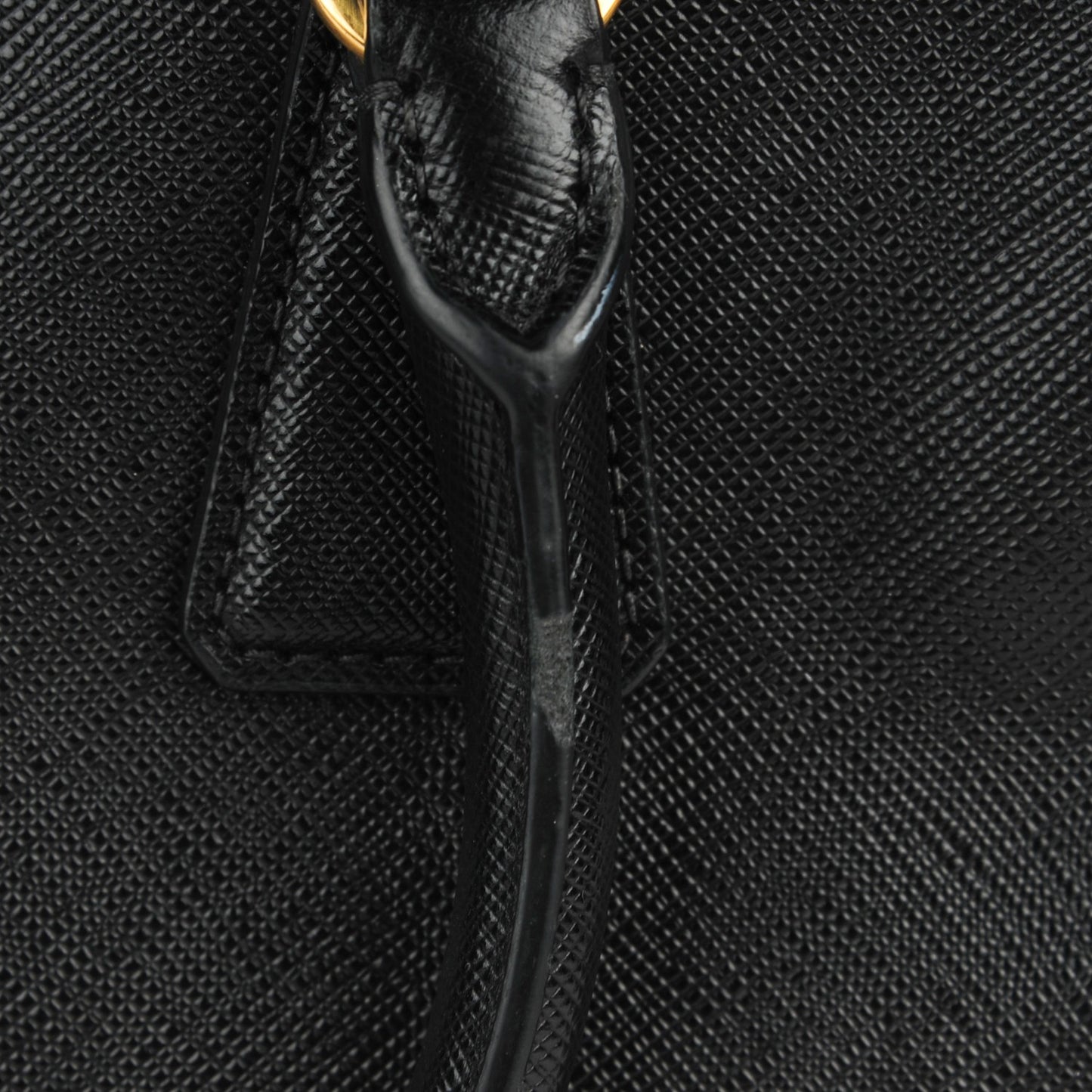 Saffiano Mini Galleria Double Zip Tote Black