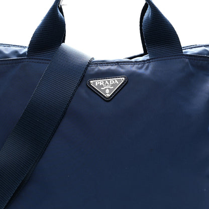 Prada Tessuto Nylon Saffiano Tote Cobalto 8 of 14