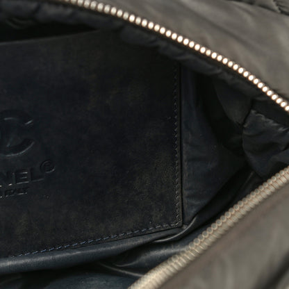 Chanel Nylon Quilted Cocoon Cosmetic Case Grey 12 of 16