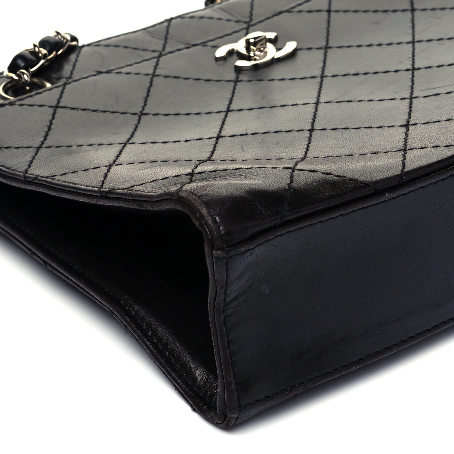 Chanel Lambskin Quilted Shoulder Bag Black 7 of 9