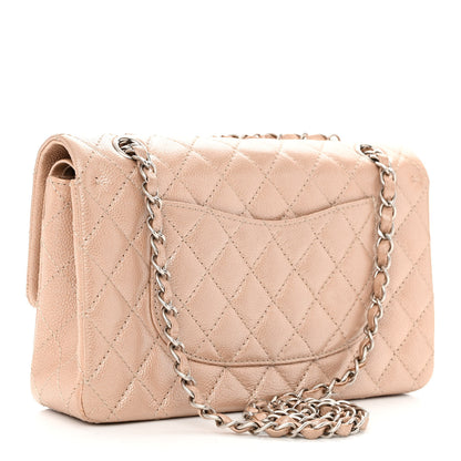 Chanel Iridescent Caviar Quilted Medium Double Flap Beige 3 of 10