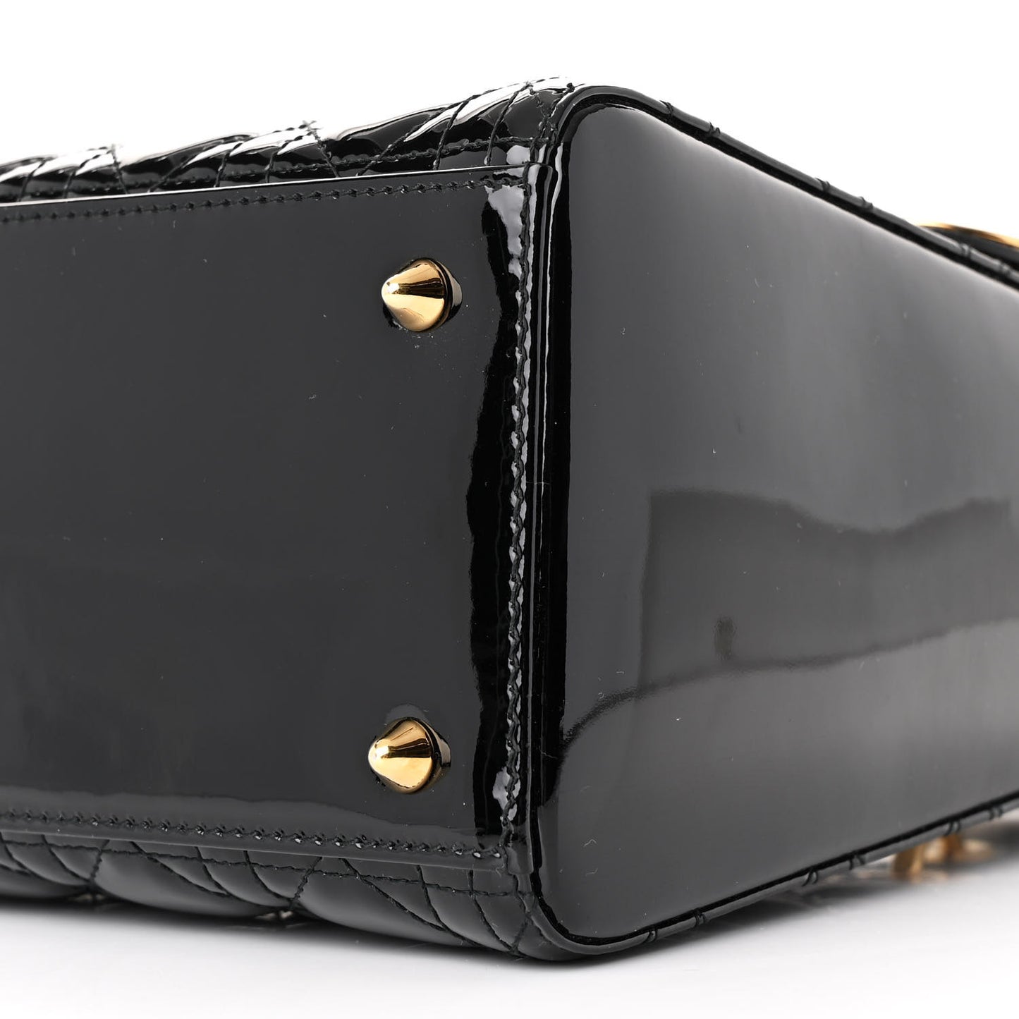 Patent Cannage Medium Lady Dior Black