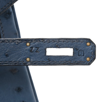 Hermes Ostrich Birkin 30 Bleu Roi 6 of 9