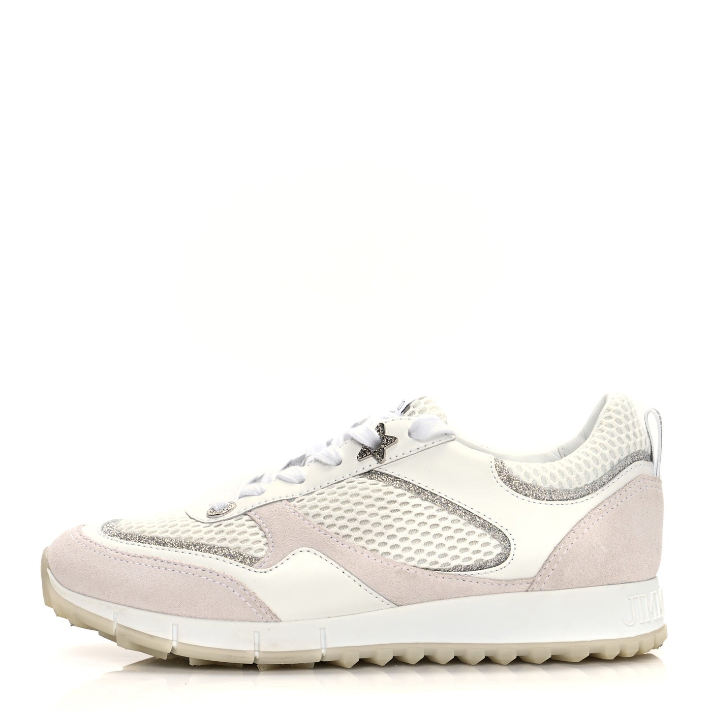 Mesh Suede Calfskin Java Sneakers 36.5 White