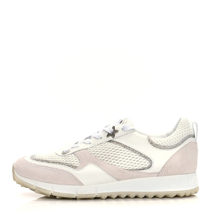 Jimmy Choo Mesh Suede Calfskin Java Sneakers 36.5 White 1 of 12