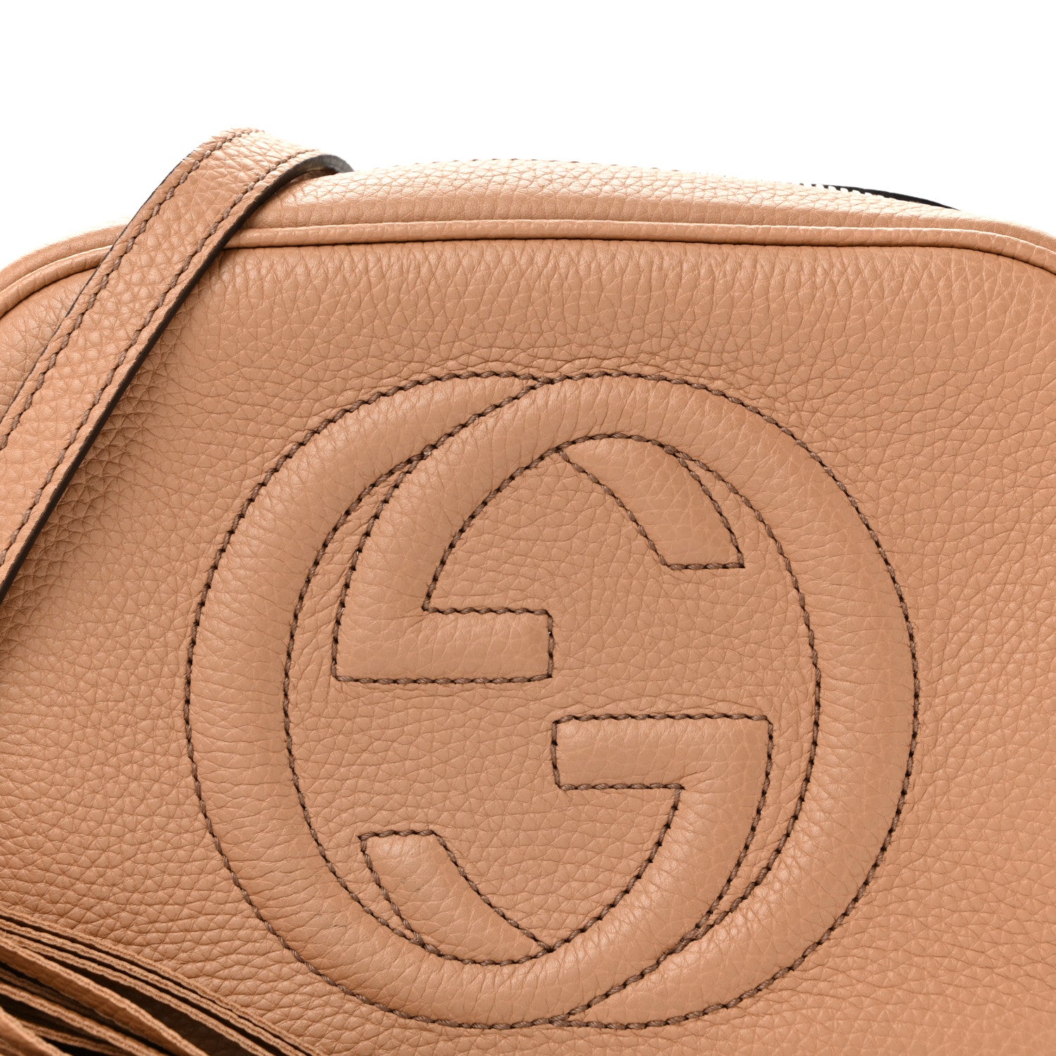 Gucci Pebbled Calfskin Small Soho Disco Bag Camelia 8 of 11