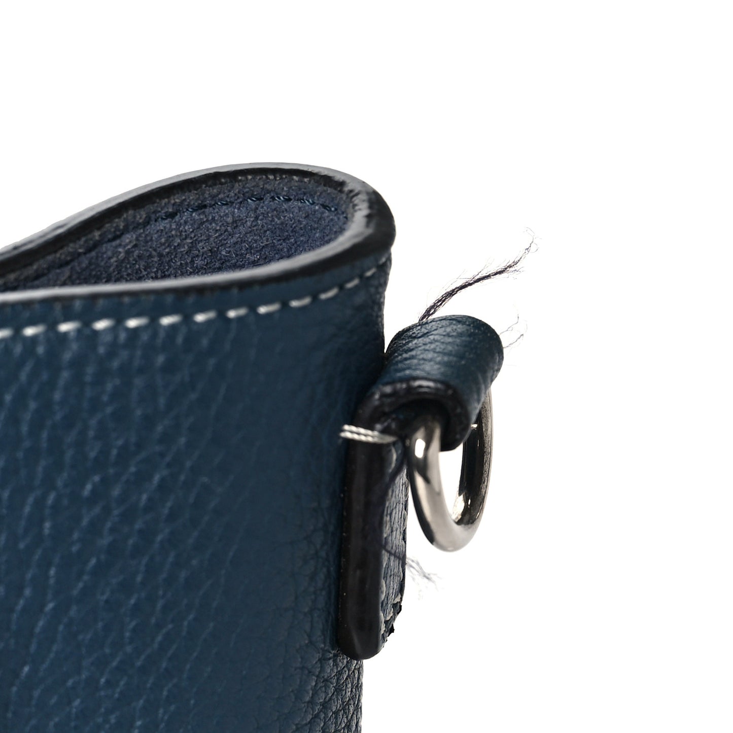 Drummed Calfskin Nano Luggage Petrol