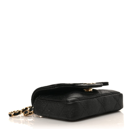 Chanel Caviar Quilted Mini Chain Belt Bag Black 3 of 9