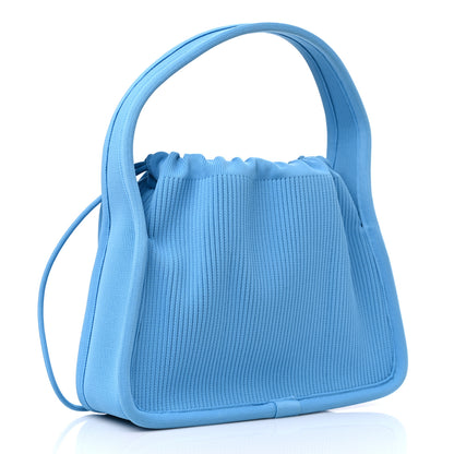 Alexander Wang Ribbed Knit Small Ryan Bag Blue 3 of 8