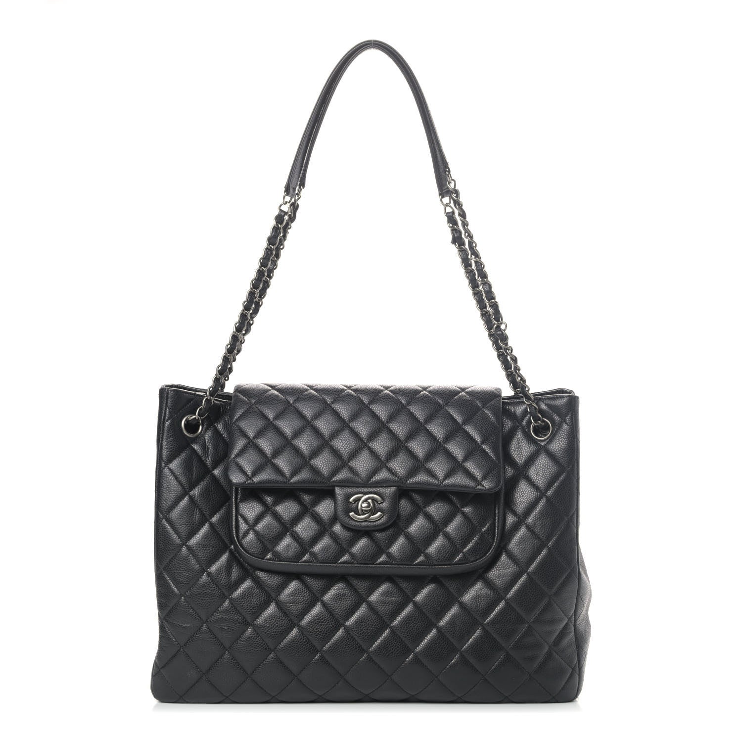 Chanel Caviar Quilted Flap Tote Black 1 of 6