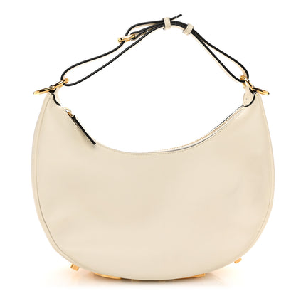 Fendi Vitello Grace Matte Small Fendigraphy Hobo Bag White Ice 1 of 10