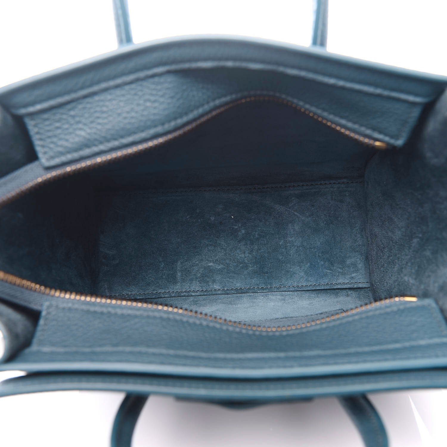 Celine Drummed Calfskin Nano Luggage Celadon 4 of 8