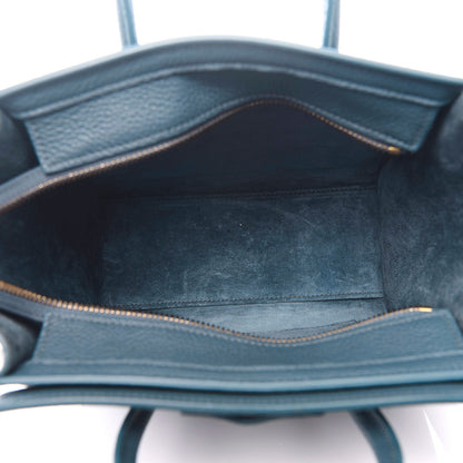 Celine Drummed Calfskin Nano Luggage Celadon 4 of 8