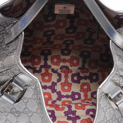 Gucci Guccissima Medium Abbey Shoulder Bag Silver 5 of 7