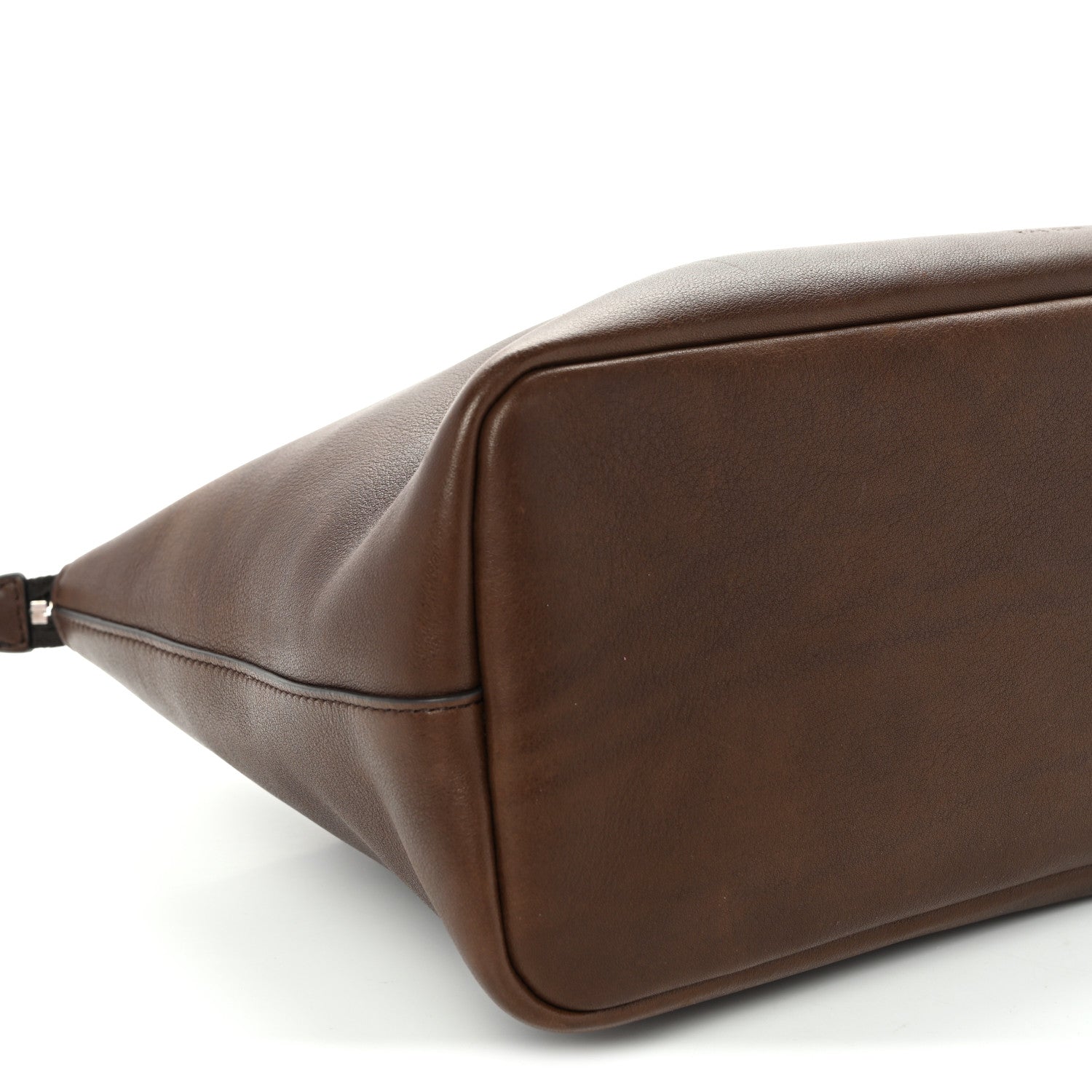 The Row Calfskin Marcel Slouchy Top Handle Bag Deep Brown 8 of 10