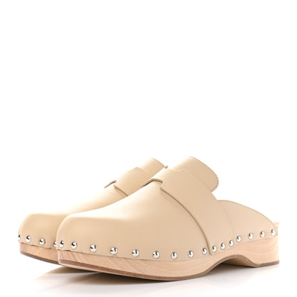 Hermes Calfskin Calya Mules 39 Hetre 3 of 8