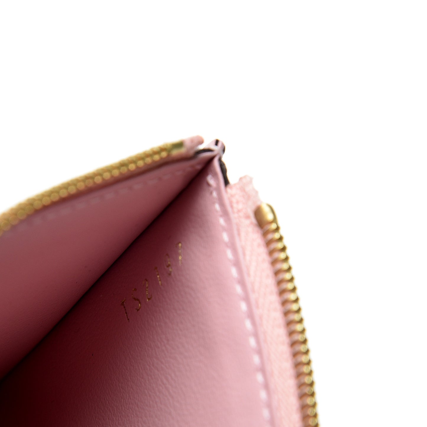 Calfskin Jeanne Wallet Zippered Insert Rose Ballerine
