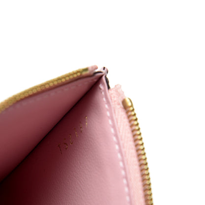 Louis Vuitton Calfskin Jeanne Wallet Zippered Insert Rose Ballerine 6 of 6