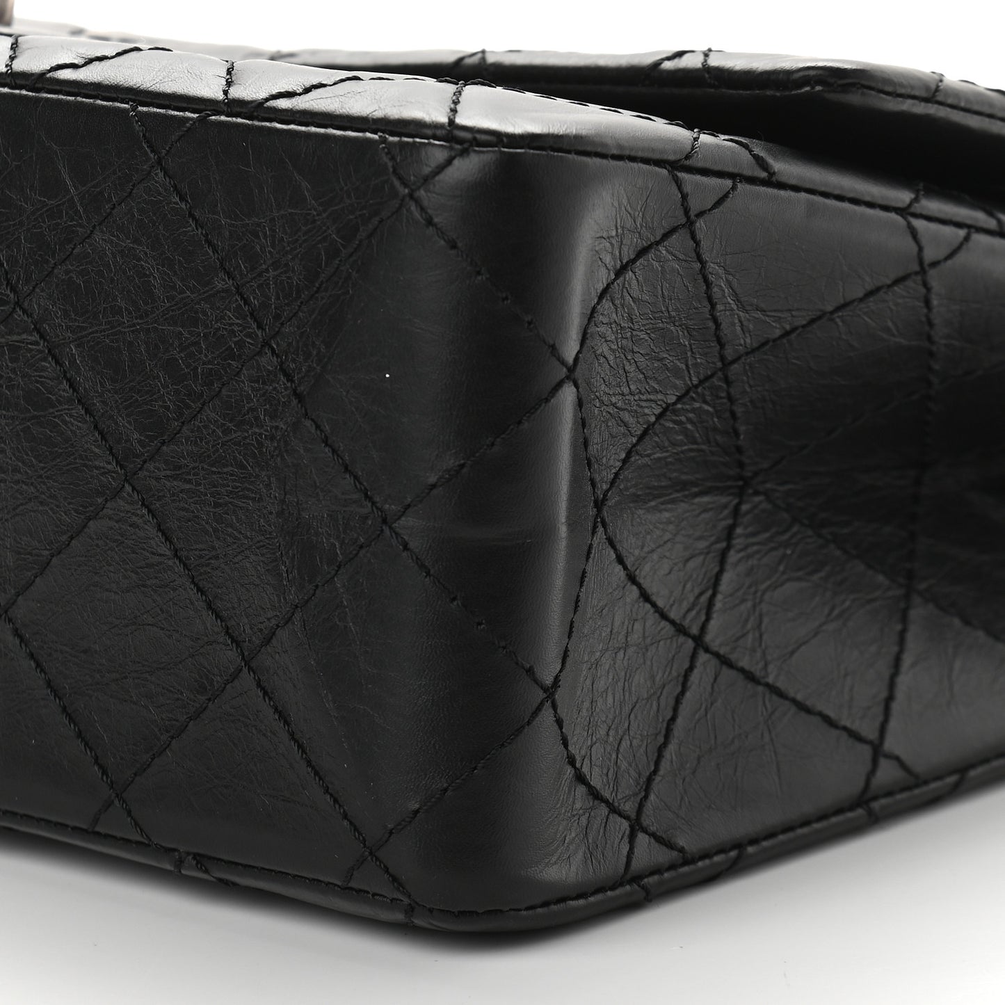 Aged Calfskin Quilted 2.55 Reissue 226 Flap Black