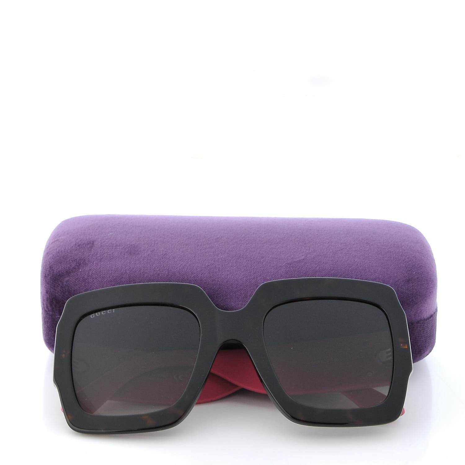 Gucci Square Frame GG0102S Sunglasses Glitter Pink Multi 9 of 9