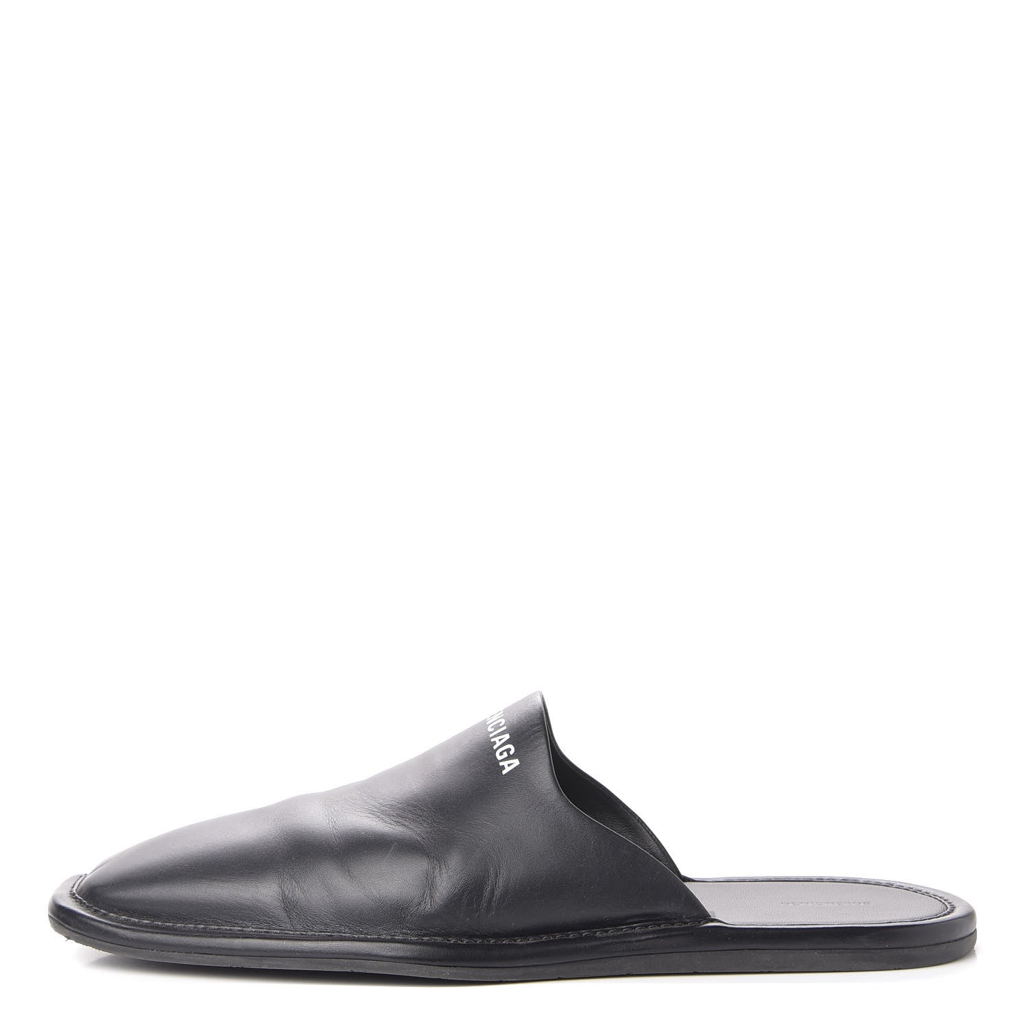 Balenciaga Smooth Calfskin Mens Cozy Slip-On Loafers 45 Black White 1 of 9